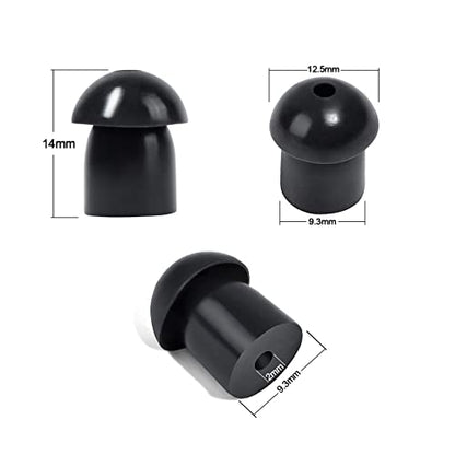 Replacement Acoustic Coil Tube Kit with Ear Tip (Black,6 Pack) | for Motorola Baofeng Kenwood Midland Walkie Talkie Surveillance Earpiece - size: pack of 6