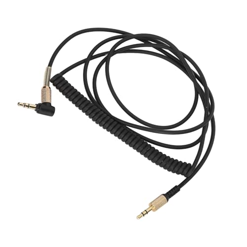 Coiled 3.5mm Aux Cord 4.6-6.9ft Gold Plated Retractable Audio Cable for