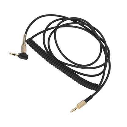 Coiled 3.5mm Aux Cord 4.6-6.9ft Gold Plated Retractable Audio Cable for
