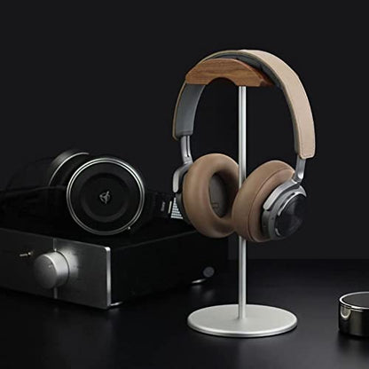 Headphone Stand Aluminum Alloy Wooden Rack Desktop Headphone Hanger Headphone Display Stand Game Table Accessories Headphone Stand for Desk (Color : Gris) - color: Gris
