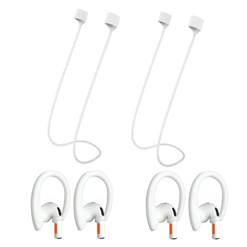 Magnetic Anti-Lost Straps for Apple AirPods 4st to 1th Generation and AirPods Pro 1st to 4th Generation, 2 Additional Pairs of Ear Hooks-Compatible with Apple (6pack White) - color: 6 pack White