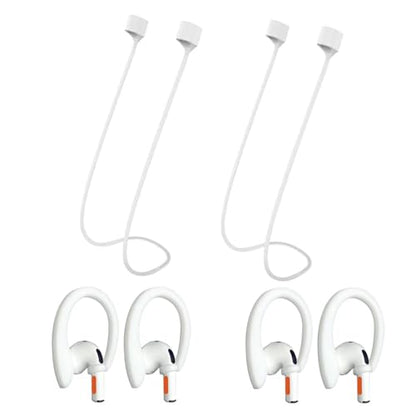 Magnetic Anti-Lost Straps for Apple AirPods 4st to 1th Generation and AirPods Pro 1st to 4th Generation, 2 Additional Pairs of Ear Hooks-Compatible with Apple (6pack White) - color: 6 pack White