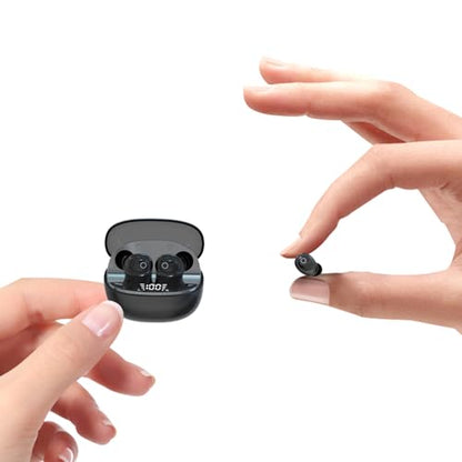 Xmenha T10 Mini Invisible Wireless Bluetooth Earbuds for Small Ears, Black - color: Black