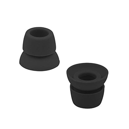 Replacement Silicone Earbuds Ear Tips Eargels Buds Set Compatible with Beats Powerbeats 3 Powerbeats 2 Wireless in-Ear Earphones (4 Pairs/Black) - color: Black