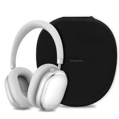 Srhythm NiceComfort 95 Hybrid Noise Cancelling Headphones Wireless | Bluetooth with Transparency,ENC,HD Sound,Slim Headphones Lightweight - color: Space Silver