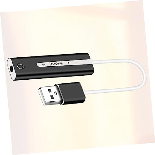 Balacoo USB 3.1 Sound Card for PC with 7.1 Surround Sound Adjustable Mic and Earphone Plug-Gaming and Streaming Black