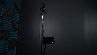 Rockville GIGSTAND Dual Metal Microphone Stand with (2) Mic Clips, 26.37” Detachable Boom Arm, Adjustable 31"-55" Height, Foldable Tripod Base