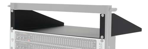 Rockville 2URS 2U 14-Inch Deep Rack Shelf, 40lb Capacity Heavy Gauge Steel Tray, for 19-Inch Pro Audio Racks | 40 lb Capacity, Heavy Gauge Steel, 19" Rack Compatible, Powder Coated, No Lip Design, Rounded Corners, Solid Surface - size: 2U