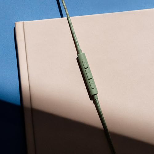 Sudio V3 Essential Wired Earbuds | in Ear Headphones with Cable and USB-C Connector | Tangle-Resistant Braided Cable | Built-in Microphone | IPX4 Water Resistant | No Charging Needed | (Green) - color: Green