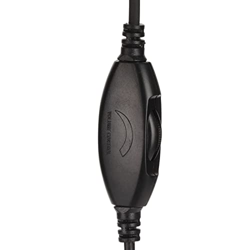 Sanpyl Telephone Headset with Microphone Noise Canceling, Wired Binaural Headsets with 2.5mm Plug and Volume Control, Corded Headphones with Mic for Call Center, Business