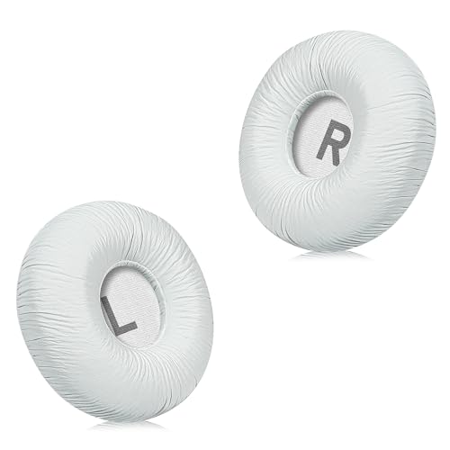 Replacement Ear Pads for JBL Tune 600BTNC/660NC/T600BT/670NC - Protein Leather (Textured PU Leather) with Memory Foam - White - color: White