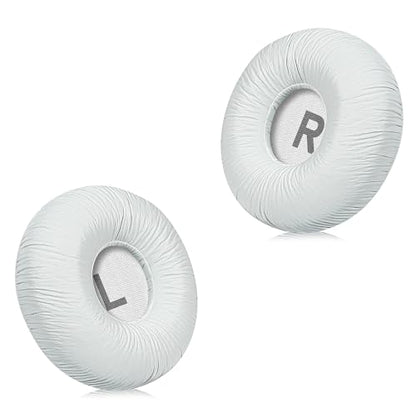 Replacement Ear Pads for JBL Tune 600BTNC/660NC/T600BT/670NC - Protein Leather (Textured PU Leather) with Memory Foam - White - color: White