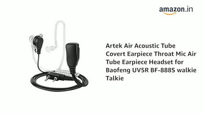 Baofeng Air Acoustic Tube Earpiece Throat Mic Air Tube Earpiece Headset for Baofeng UV5R BF-888s