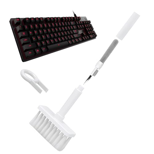 Soft Cleaning Brush 5 in 1 Multi-Function with Computer Cleaning Tools Kit (Key Remover, Flocking Sponge, Metal Pen Tip, High-Density Brush, Nylon Bristles). Cleaner kit for Keyboards, Earphones