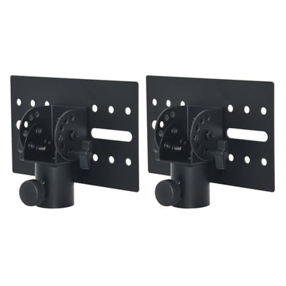 Speaker Stand Adapter, Adjustable Angle，Holds up to 110lbs,2 Packs | Adjustable All Metal 35mm Speaker Adapter Top Cap,Suitable for Stage and Event Setup,HD-12 , Black