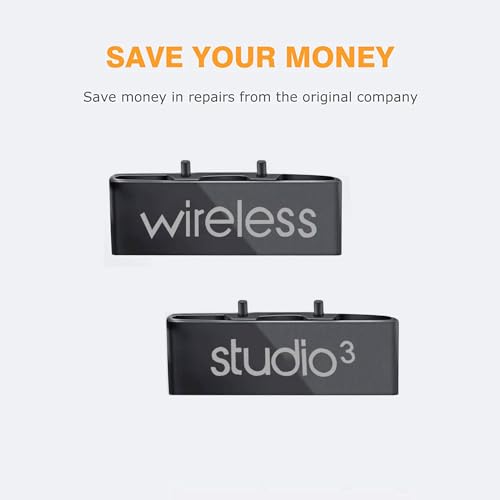 Studio 3 Replacement Hinge as Same as the OEM Accessories Parts Durable Repair Kit Compatible with Beats by Dre Studio3 (A1914), Studio 2 Wired/Wireless, Studio Pro (A2924) Headphones (Black) - color: Black