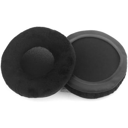 Velour Ear Pads 100 mm Universal Replacement Ear Pads Cushions Suitable Many Large Headphones Round Memory Foam Earpads Compatible with Beyerdynamic, Sennheiser, AKG, ATH, Sony & More - Black, 100mm - color: Black