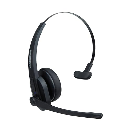 Trucker Bluetooth Headset, Bluetooth 5.0 Noise Cancelling Microphone | Professional Wireless Headset, Adjustable Headband Multi Device Pairing, 24 Hour Battery, Hands Free for Drivers & Work - color: BT3500