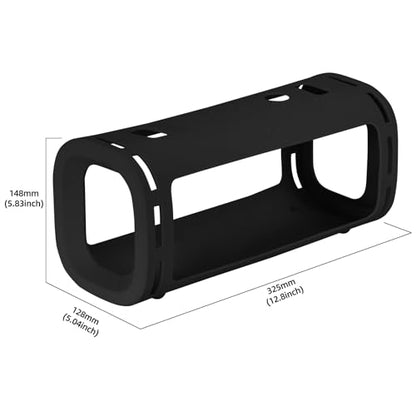 Silicone Case for Sony ULT Field 5 Speaker, Shockproof Cover | Precision fit for Sony ULT Field 5 speaker, shockproof silicone sleeve, non-slip grip, easy-clean, lightweight. - color: Black