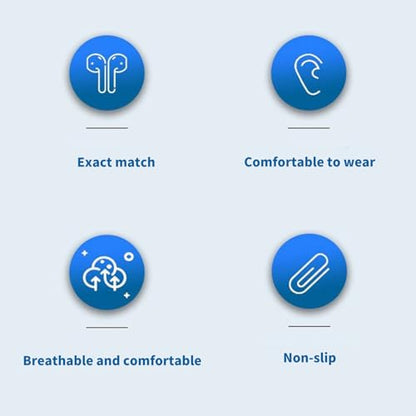 Protective Cover Ear Tips Case for Dedicated Earbuds Soft Silicone Sleeve Perfectly Fit Scratch Resistance Shock - color: Navy Blue