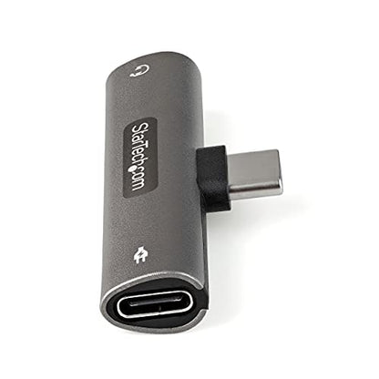 StarTech USB-C Audio & Charge Adapter, Phone (CDP235APDM) | USB-C Audio Adapter with 3.5mm TRRS Headphone/Headset Jack and 60W USB-C Power Delivery Pass-through Charger - style: 3.5mm Audio + 60W Charge