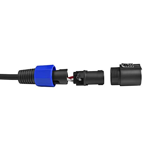 2Pcs 25ft Speakon to 1/4" TS Cable 12AWG Twist Lock Pro Audio Speaker Cord - size: 25Feet-2Pack