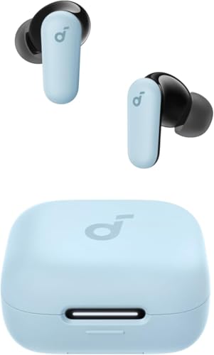 Soundcore P30i by Anker Noise Cancelling Earbuds, Hands-Free Viewing | Strong and Smart Noise Cancelling, Powerful Bass, 45H Playtime, 2-in-1 Case and Phone Stand, IP54, Bluetooth 5.4 - color: Blue