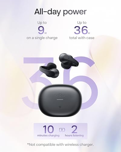 SHOKZ OpenDots Air Open-Ear Clip-On Bluetooth Earbuds, Black, Touch Control - color: Black