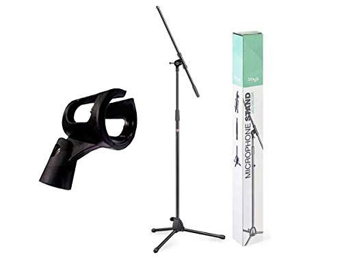 Stagg Tripod Boom Microphone Stand with Folding Legs - Black - size: 103 to 166 cm, style: Boom Stand