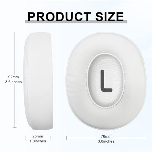Replacement Ear Pads for JBL Tune 700(700BT)/710(710BT)/720(720BT)/750(750BT,750BTNC)/760(760NC)/770(770NC) Headphones, Headset Ear Cushions, Headset Earpads, Ear Cups Cover-White - color: White