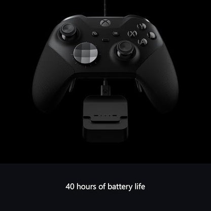 Xbox Wireless Gaming Controller | Elite Series 2 | Black | Consoles, PCs, TVs, mobile, and more | Adjustable Thumbsticks | Trigger Locks - color: Black