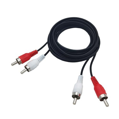 5FT RCA Audio Cable, 2-Male to 2-Male RCA Stereo Cable Compatible for Speaker Amplifier Gaming Consoles Car Audio