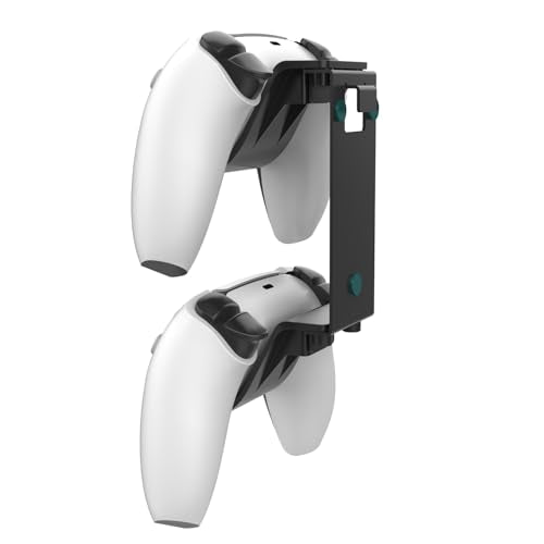 Dual Controller & Headset Holder for PS5 Slim/pro - No Screw Metal Wall Mount, Side Mount Storage, Space Saving Design for Gaming Setup Organization