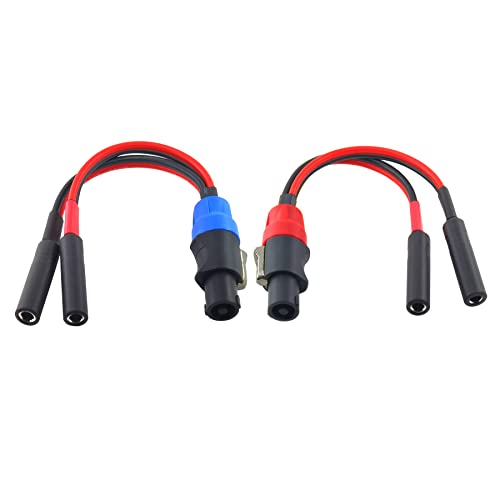 WJSTN-051 Speak-on 4-Pole to Dual RCA Break Out Splitter Cable Speakon Splitter Cable,for Speaker (Speakon to 1/4 TS) - style: Speakon to 1/4 TS