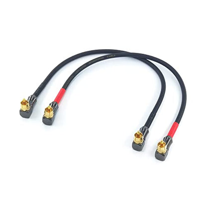 WJSTN-061 90 Degree Right Angle RCA Cable Male to Male Subwoofer Cable Digital Coaxial Audio Cable for Home Theater, Sound Bar, TV,and More， 2Pack (1FT) - size: 1FT