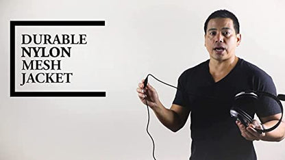 MANHATTAN Wired Stereo Headset with Mic, 3.5 mm Plug, 8 ft Cable | Over-ear fit with padded earcups, adjustable band and boom, pop-noise reduction, 32-ohm audio for calls and gaming