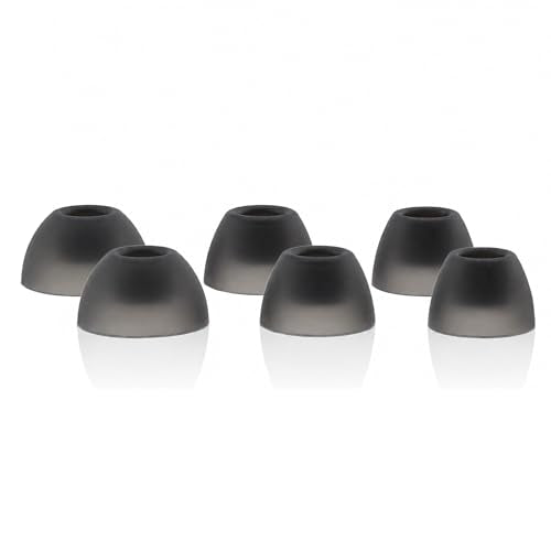 Replacement Ear Tips for Skullcandy Wireless Earbuds | Compatible with Skullcandy Dime Evo / Dime 3 / Jib True 2 / Smokin’ Buds, Soft Silicone Eartips (3 Pairs, Black, S/M/L) - size: S/M/L