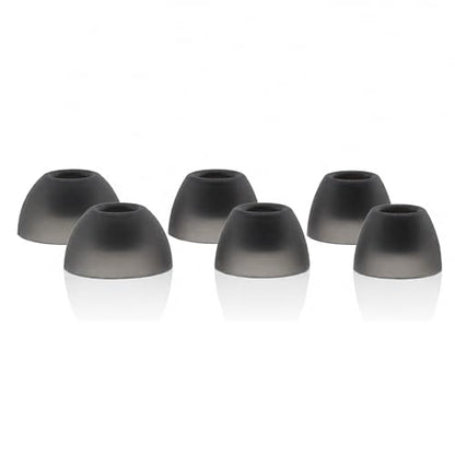 Replacement Ear Tips for Skullcandy Wireless Earbuds | Compatible with Skullcandy Dime Evo / Dime 3 / Jib True 2 / Smokin’ Buds, Soft Silicone Eartips (3 Pairs, Black, S/M/L) - size: S/M/L