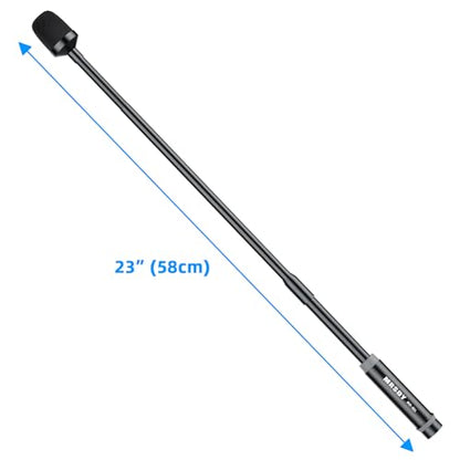 MRSDY 23 Inch Gooseneck Microphone, 3pin XLR Metal Wired Dynamic Podium Mic | Clear sound quality, noise reduction, all-metal construction, dual hose, cardioid directionality, 360° rotation, and 90° bend