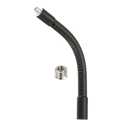 PATIKIL 6" Gooseneck, 1/4"-20 Female to Male Thread Metal Universal Hose Flexible Arm Gooseneck Tube Extension Holder with Reducing Screws for Action Camera, Phone, Microphone, Black - size: 15cm