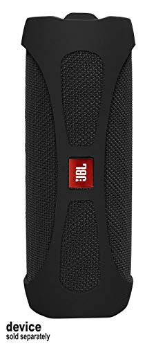 Alltravel Featured Silicon Sleeve for JBL FLIP 5 Waterproof Portable Bluetooth Speaker, More Protective and and Real Sound Design (Black) - color: Black