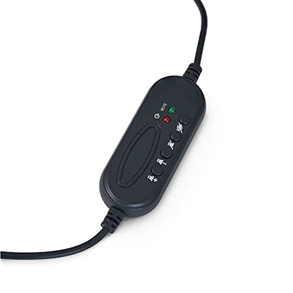 Verbatim Stereo USB Headset with Microphone and in-Line Remote | 3.5mm wired headset with in-line remote and adjustable microphone for calls, conferencing and learning