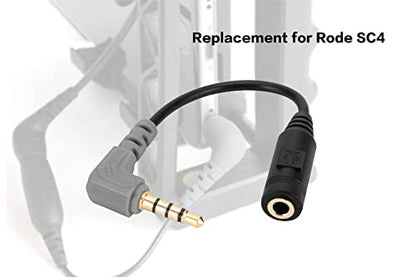 UNCLE LIGHT 2 Pack Replacement SC4 Microphone Cable, 3.5mm TRS to TRRS Adapter Connect Smartphones, Tablets with Rode VideoMic Go, VideoMicro and BOYA Mic Lavalier Microphone