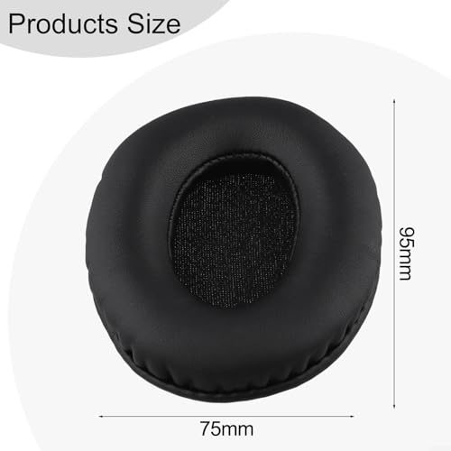 Ov-al Headphone Ear Pads Re-placement Sponge Leather Cushions for Enhanced Comfort and Durability, Soft Protein Leather U-pgrade Accessories Compatible with Various Headphone Models,(75 * 95) - color: 75*95