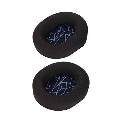 Replacement Ear Cushion Pads with Memory Foam Protein Leather for 3 5 7 Pro ATH M40X M50X MDR 7506 Cloud 2 Black V2 (Black earpads with Screen) - color: Black earpads with screen