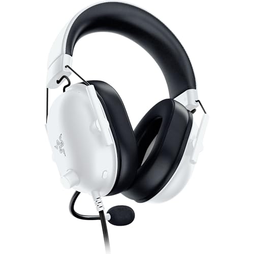 Razer BlackShark V2 X Wired PlayStation Gaming Headset, White - color: White, size: 3.5 mm (Pack of 1), style: PlayStation