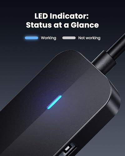 VENTION USB 3.0 Hub, 3 USB A Ports, USB to 3.5mm Jack Audio Adapter, USB External Sound Adapter for Windows Mac Linux PC Laptop Destops PS5 Switch 2