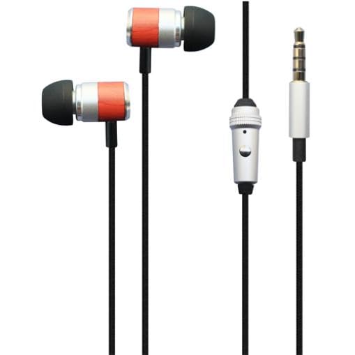 Selna Wired Earphones Hi-Fi Sound Headphones Compatible with Consumer Cellular Iris Flip, Handsfree Mic Headset Wooden Earbuds in-Ear Earpieces Microphone