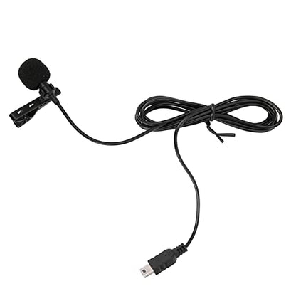 Professional USB Stereo External Microphone with Clip High Sensitivity Omnidirectional Sound Recording for Hero 3 3 Plus 4 Cameras Black 59 Inch Cable