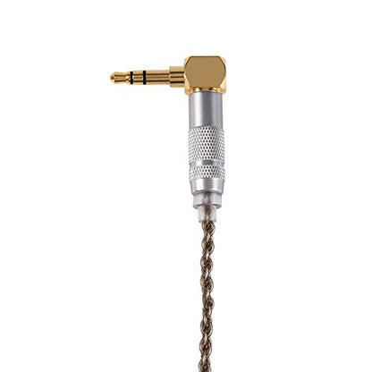 MMCX Connector Silver Plated Pure Copper Earphone Cable for SE215 SE535 SE846, Replacement Detachable Headphone Cable with 3.5mm Plug for High - Fidelity Audio (Black Elbow) - size: black elbow